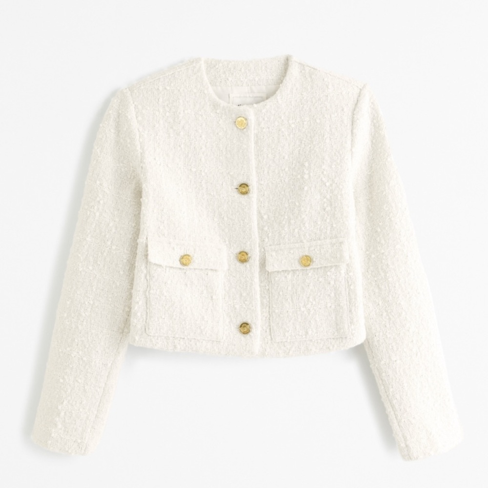 Abercrombie Collarless Tweed Jacket (NWOT)